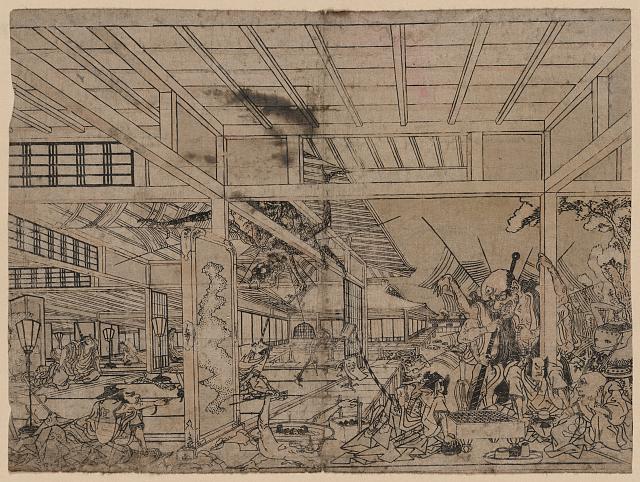 「(浮画源頼光土蜘蛛変化退治図)」