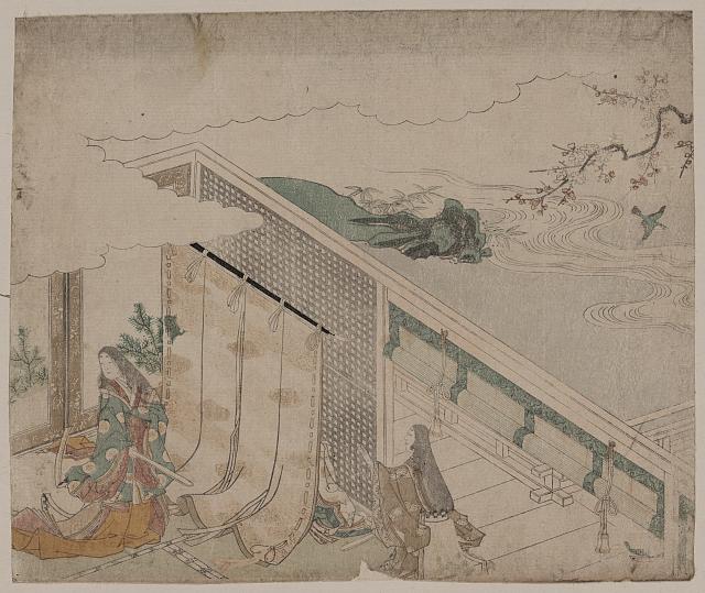 (梅に鶯を眺める官女)