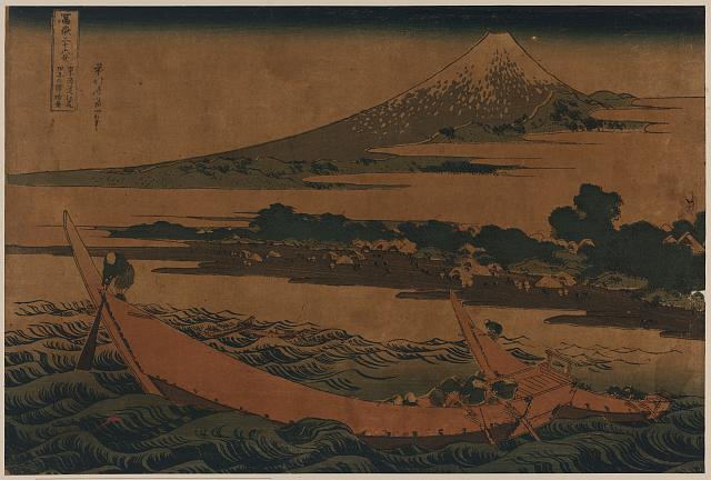 「富嶽三十六景」 「東海道江尻 田子の浦略図」