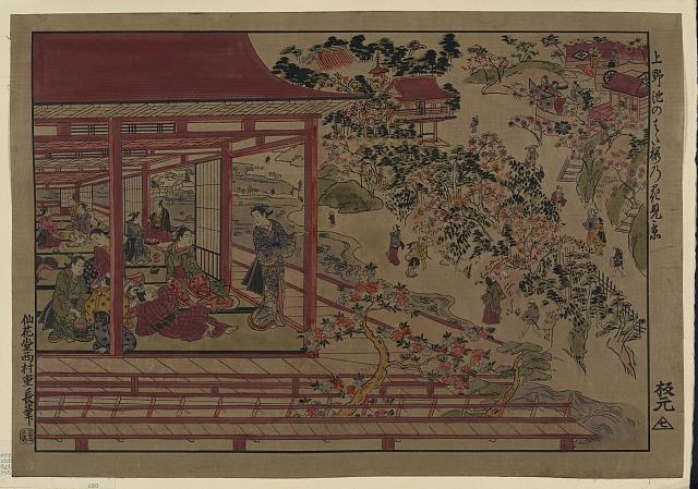 LOC02133・・重長「上野池のはた桜乃花見景」