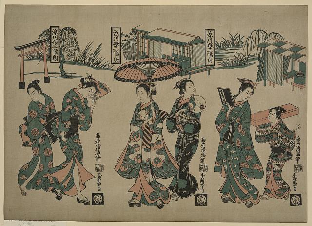 「深川娘三幅対」