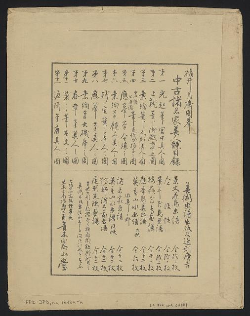 「福井月斎図☆ 中古諸名家美人競目録」